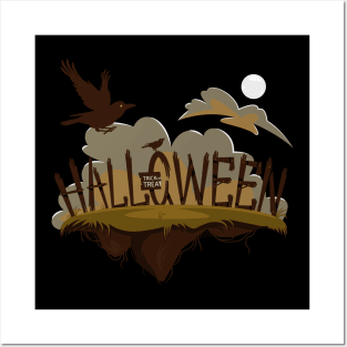 Halloween Scary Bird Posters and Art